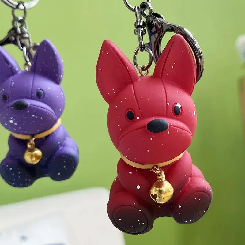 ชิ้น Creative สีเปลี่ยนวิธีสุนัข Key CHAIN น่ารักกระเป๋าเป้สะพายหลังจี้รูปคู่จี้กุญแจรถ