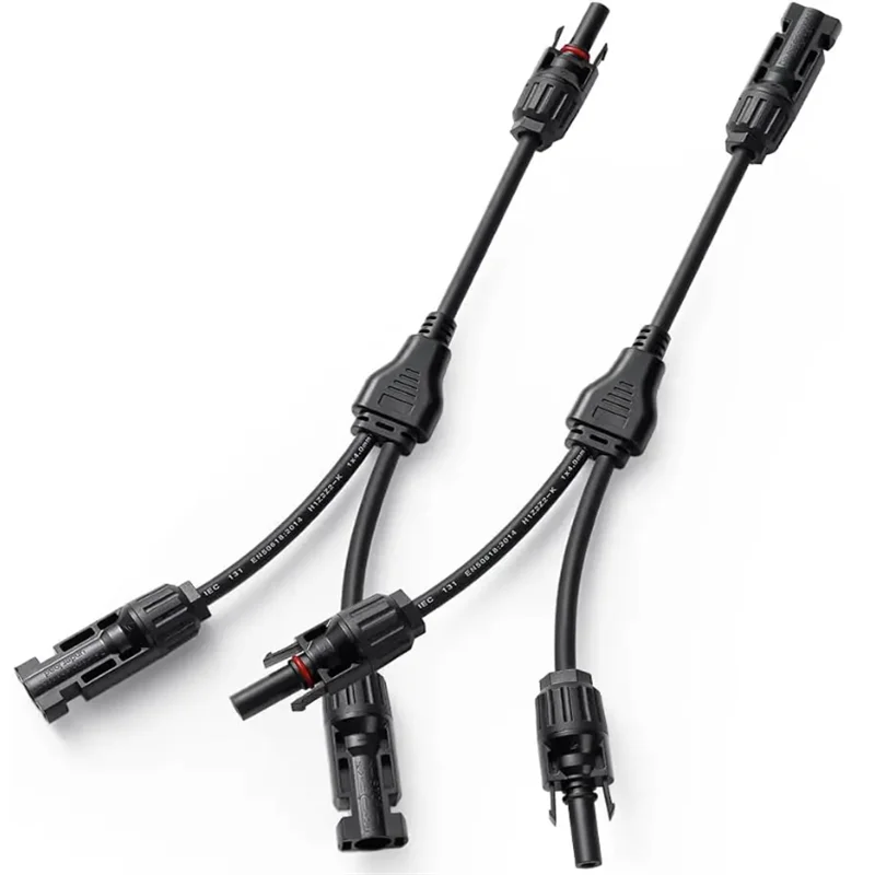 2Y Branch connessione parallela 30A 1000V Connettore solare elettrico Fotovoltaico 2 pezzi Cavo pannello solare Collegamento filo