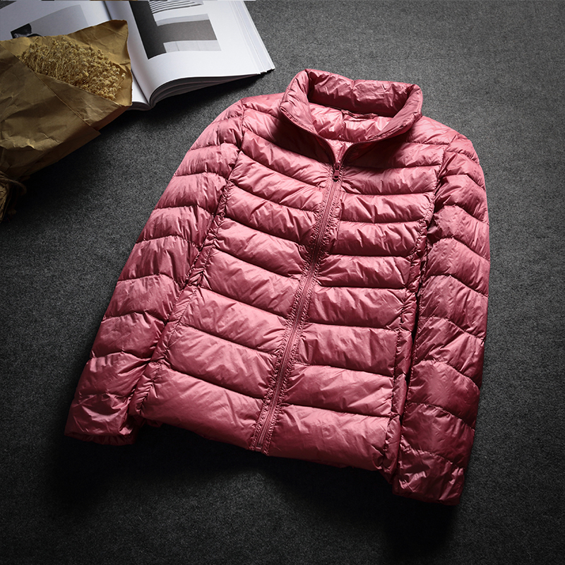 Schinteon Ultralight Witte Eend Donsjack Lente Herfst Warme Slanke Rits Damesmode Lichte Donsjas 13 Kleuren S-7XL