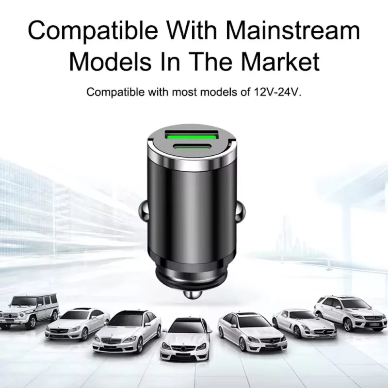 200w mini carregador de carro carregamento rápido para iphone qc3.0 mini pd usb tipo c carregador de telefone móvel do carro para xiaomi samsung huawei