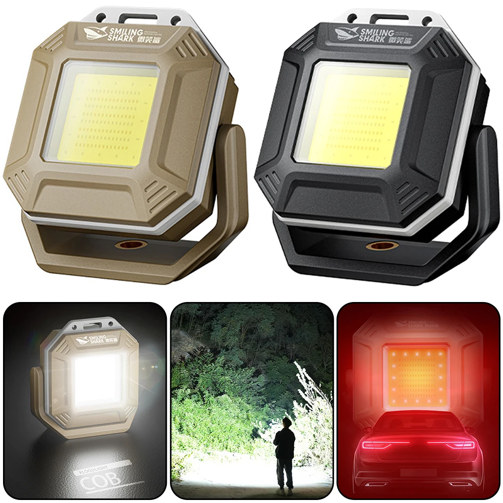 Impermeável LED Trabalho Luz com Base Magnética, Lâmpada de Inspeção, Luz de Emergência Recarregável, Reparação Automóvel, Oficina de Emergência, COB