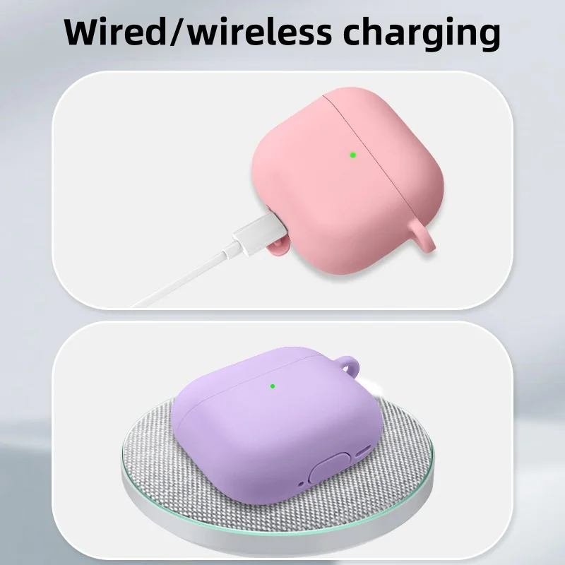 새로운 airpods 4 케이스 apple 이어폰 케이스 airpods 4 무선 블루투스 이어폰 케이스 커버 용 액체 실리콘 보호 케이스
