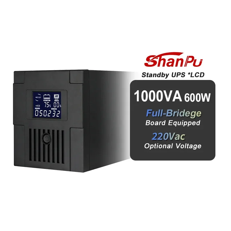 Shanpu fuente de alimentación ininterrumpida UPS sin conexión 450VA 650VA 850VA 1000VA 1200VA 1500VA 2000VA para PC ordenador de escritorio