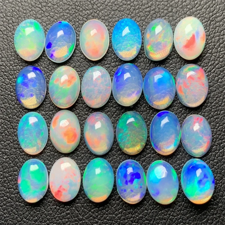 ข้อเสนอพิเศษธรรมชาติโอปอล Bare หินโอปอลที่มีสีสันเปลือยหินโอปอล5*7มม.อัญมณีที่กำหนดเองจี้สตั๊ดต่างหู