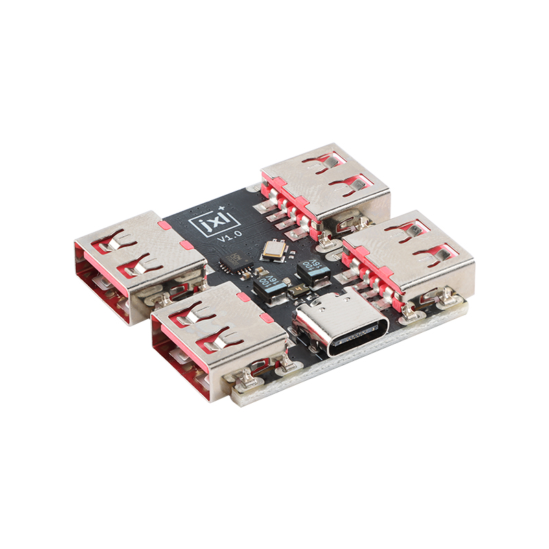 1 шт./лот, новый оригинальный расширитель XL334P4 type-c USB-HUB, 4-сторонняя док-станция, модуль разветвителя USB 2.0