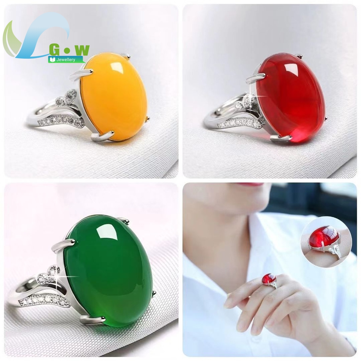 Bague en argent regardé avec calcédoine pour femme, bague ouverte réglable, bague femme, bijoux fins, style simple, cadeau de diversification, agate rouge, colonne vertébrale