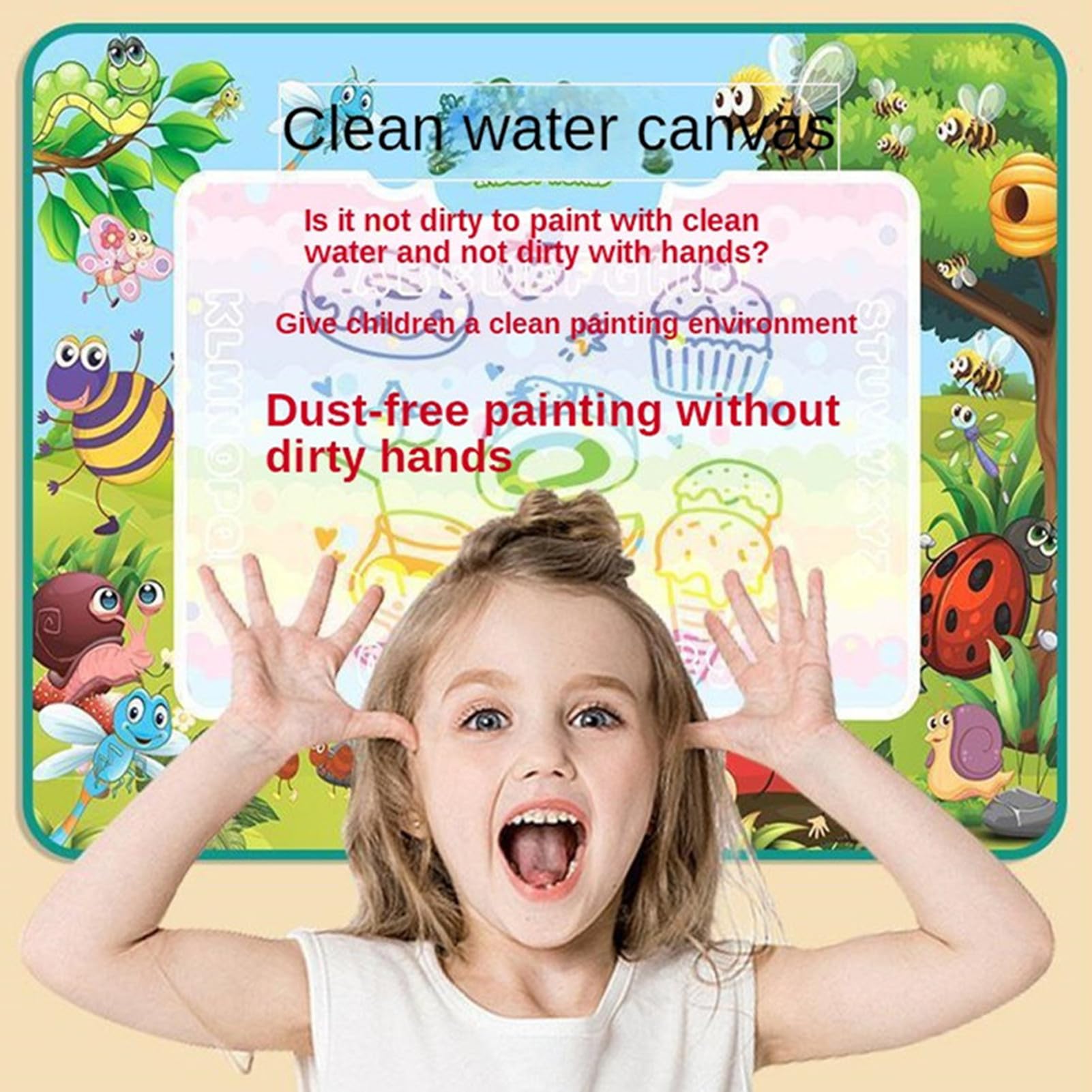 100x80 см коврик с водными рисунками, детские игрушки, многоразовые рисунки для рисования, акварельная доска для рисования, дошкольные образовательные игрушки для малышей
