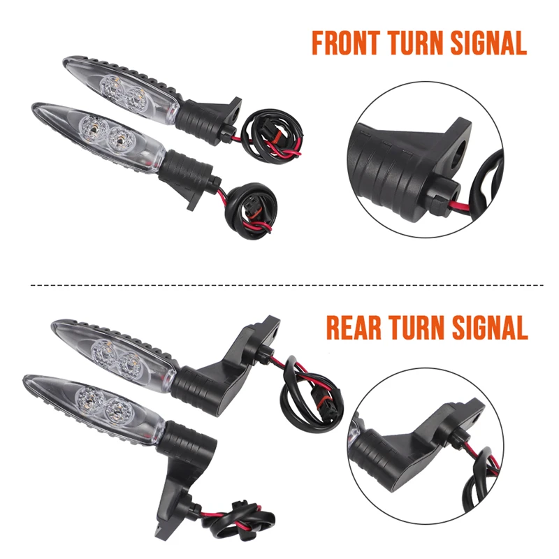 Front Rear LED Turn Signal Indicator Light Blinker For BMW R1200GS F800GS S1000RR F800R HP2 Sport K1300S G450X F800ST R nine T