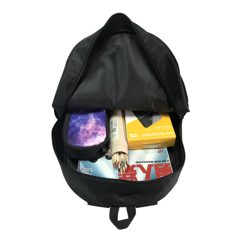 Passen Sie Ihr Logo / Bild / Name Rucksack Kinder Schultaschen Jungen Mädchen Schwarz Kindergartentasche Kinder Büchertasche Geschenk an