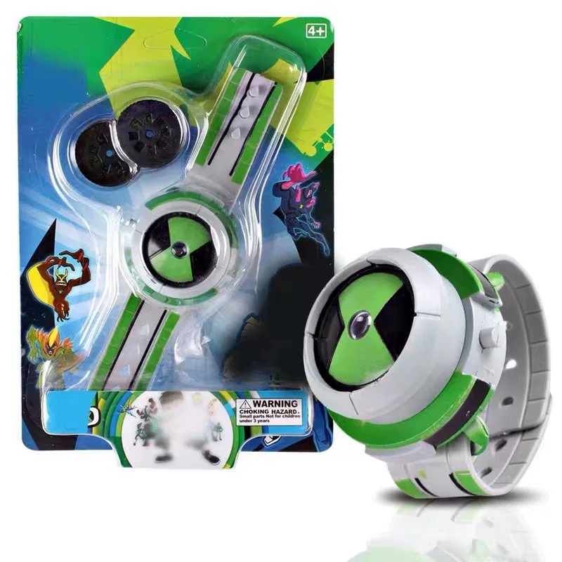 Relógio de projeção Earth Defender BEN 10 Crianças Brinquedo Relógios Moda Relógio Transformador, Figuras de Anime Modelo Relógio de Projeção Brinquedo