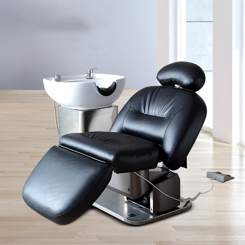 Shampoo Stuhl Friseur Friseur Kopf Spa Ausrüstung Kopf Spa Stuhl Salon Drehen Aufstieg Und Herbst Sillon De Barbería Möbel