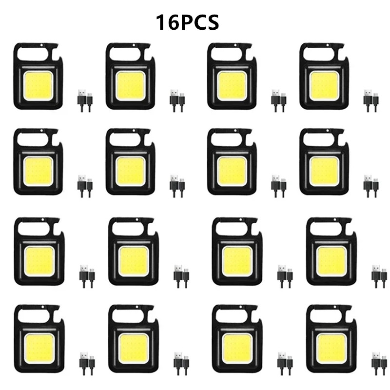 Đèn LED Mini 500Mah Trắng Lạnh Làm Việc Đèn Di Động Bỏ Túi Đèn Pin Móc Khóa Sạc Điện USB Để Cắm Trại Ngoài Trời Nhỏ Miếng Dán Chống Nắng Tĩnh