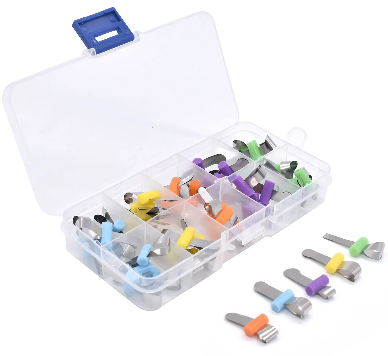 50Pcs Dental Metall Matrizen Band Retainerless Automatrix mit Locker Bilden Blatt Kieferorthopädische Schnitt Konturierte Zahnarzt Werkzeuge