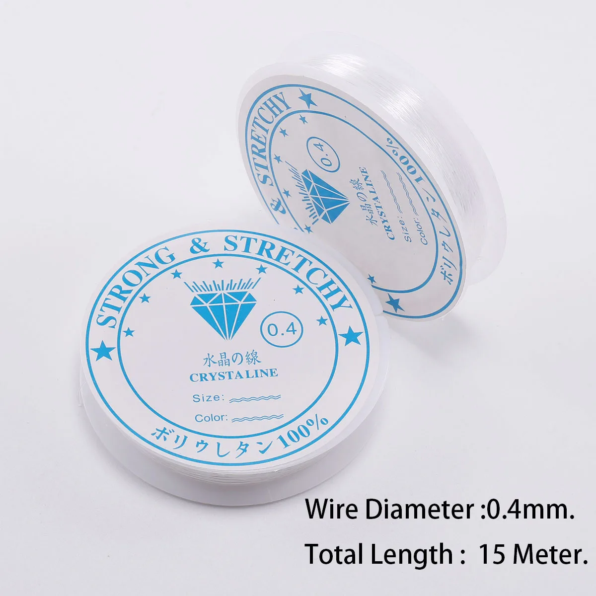 Corda Elástica Transparente para Fazer Jóias, Linha Cristal Redonda, cordão de borracha, Bracelete DIY Beading, 0.4mm, 0.5mm, 0.6mm, 0.7mm, 0.8mm, 1mm
