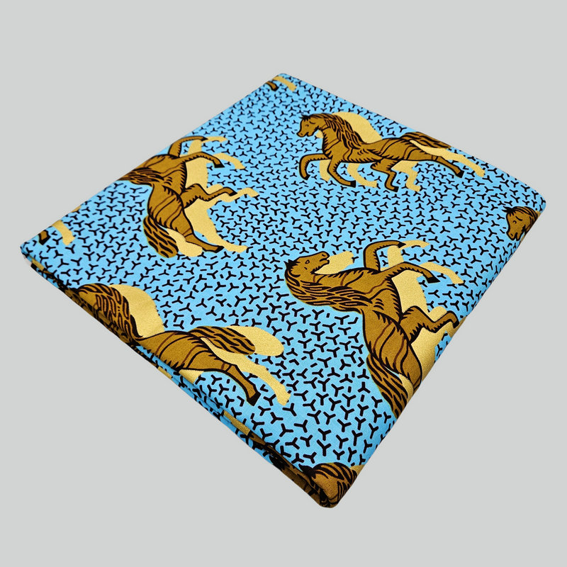 Tecido estampado de cera de algodão africano, tecido batik, impressão com pó de pérola, design popular clássico, 6 jardas por peça