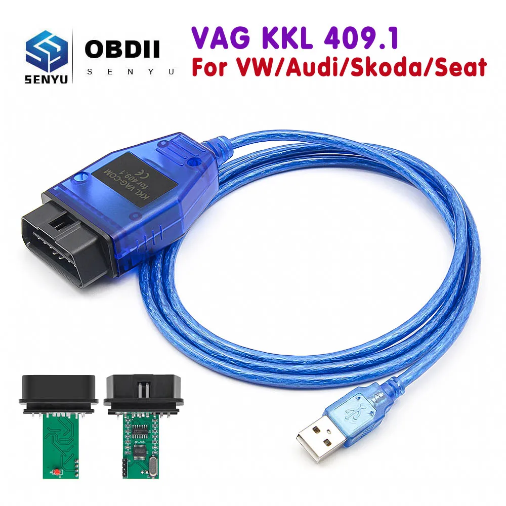 VAG KKL 409,1 Mit CH340T OBD 2 OBD2 Auto Diagnose vag com Interface Kabel 409 1 Für VW/Audi/Skoda/Seat Auto Scanner Tool