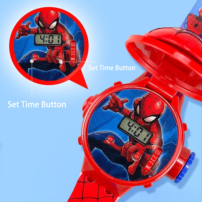 2025 nova projeção 3d spiderman crianças relógios para crianças congelados elsa meninas relógio digital escola estudante presente relogio infantil
