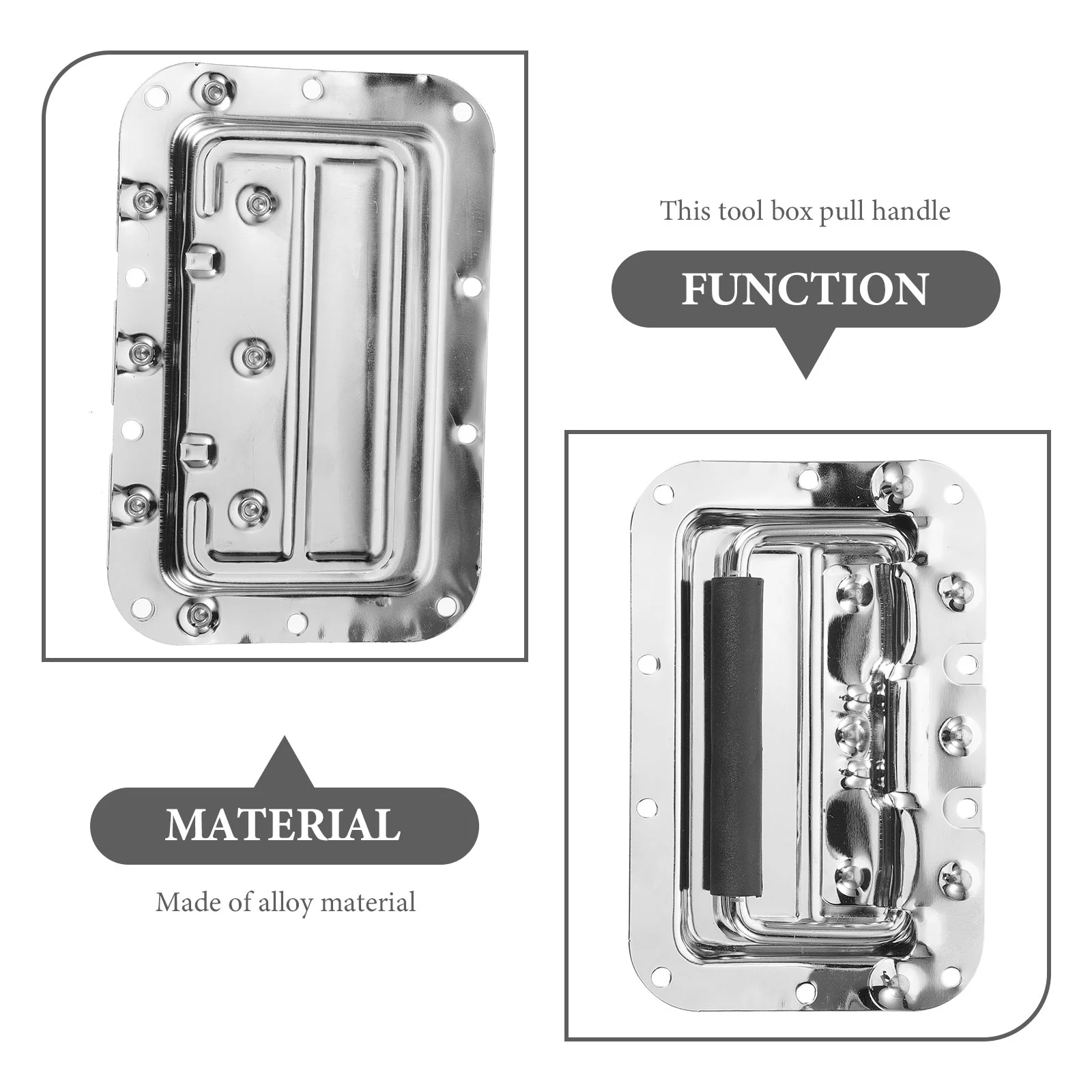 160Pcs Electroplated Hardware Handle Sturdy Alloy Material Fine Workmanship Tool Box Replacement Cabinet Pull Furniture Parts