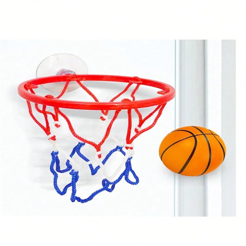 Children's sports mini basketball set coordinated wrist solid rubber elastic ball shooting table game toy