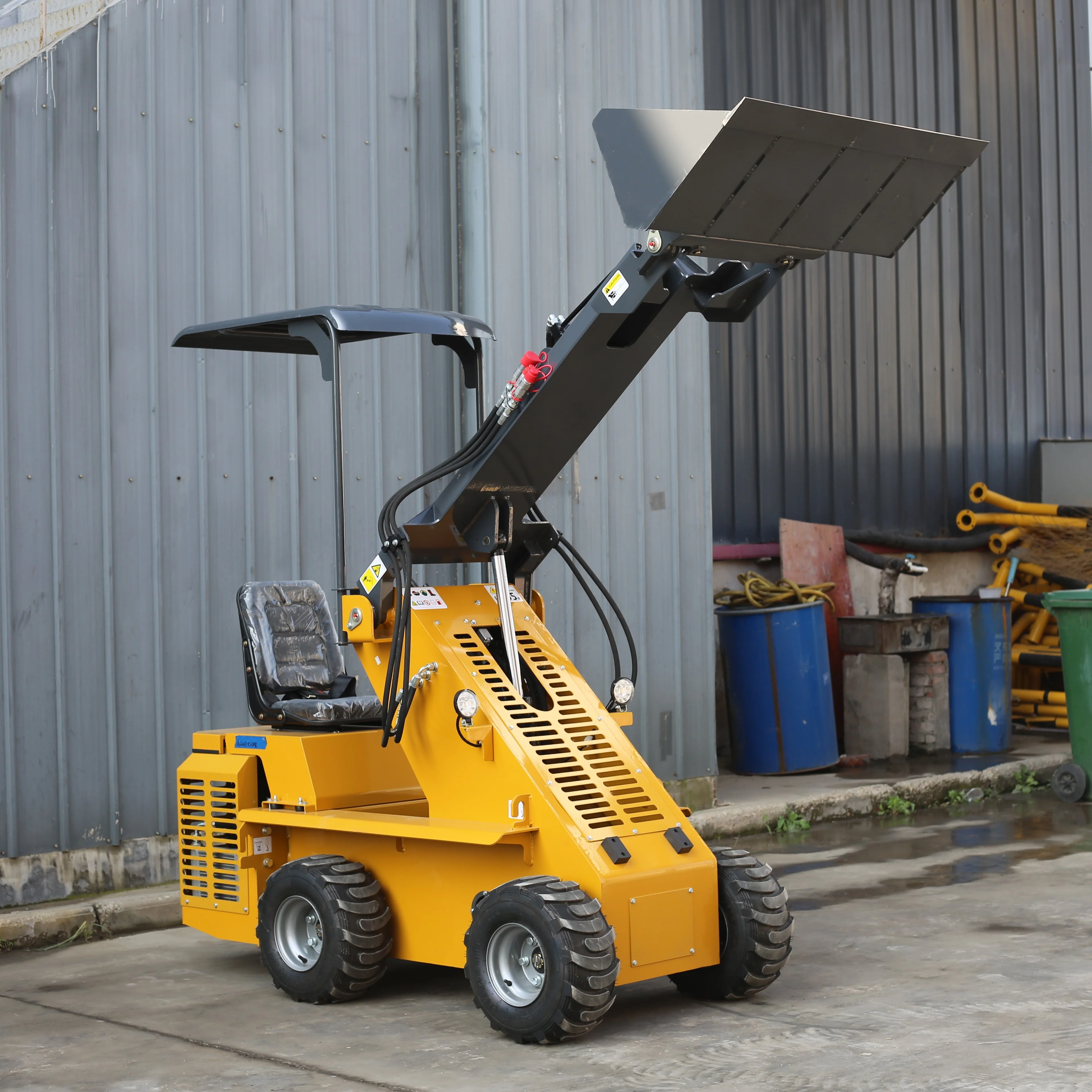 Wheel Skid Steer Loader Customized  Mini  loader Skidsteer  loader Front Loader  Free shipping Kubota EPA Euro V Small Loader