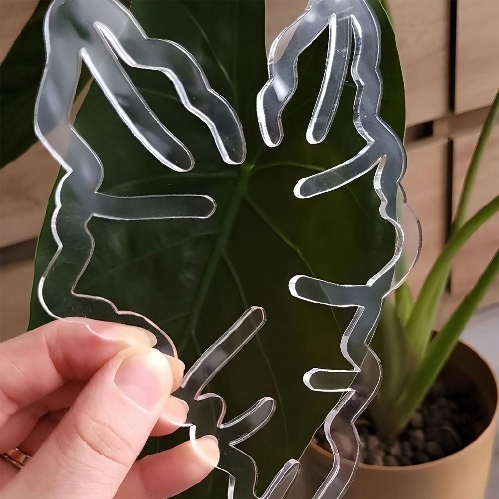 Morsetto in bambù con guscio di tartaruga Supporto riutilizzabile per stelo di piante in plastica trasparente per piante da interno ed esterno per gli amanti dei fiori