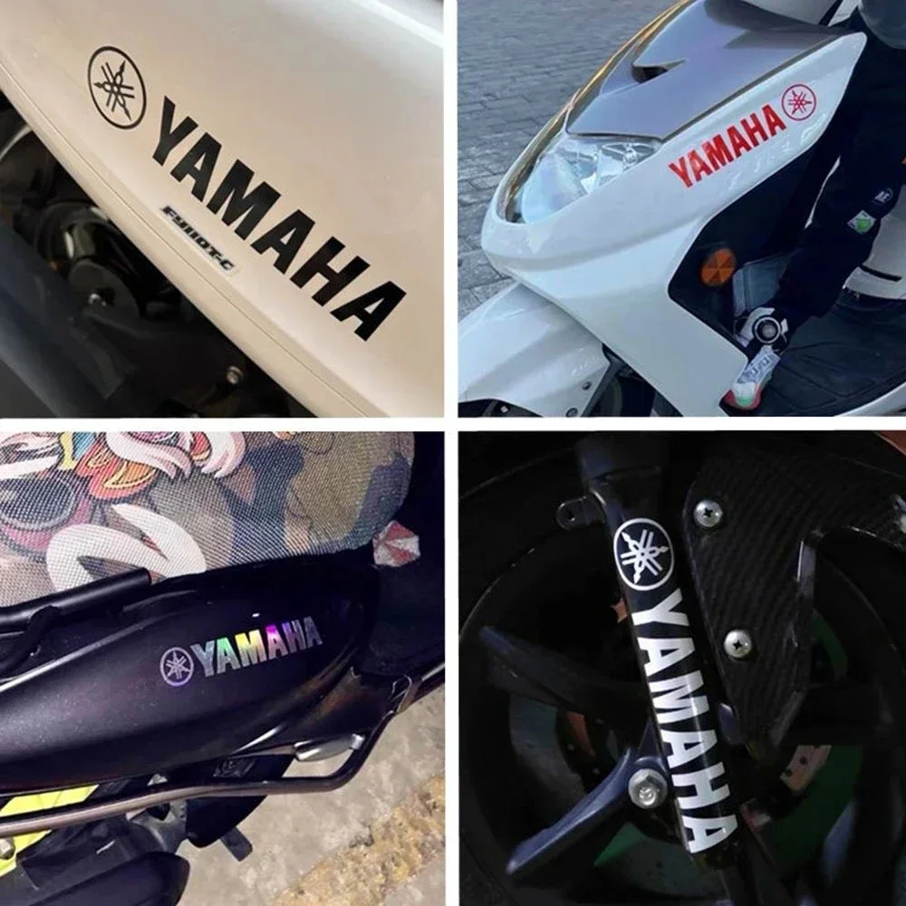 Nuevas pegatinas reflectantes láser Yamaha, caja trasera para casco de motocicleta, pegatinas modificadas, calcomanías decorativas impermeables