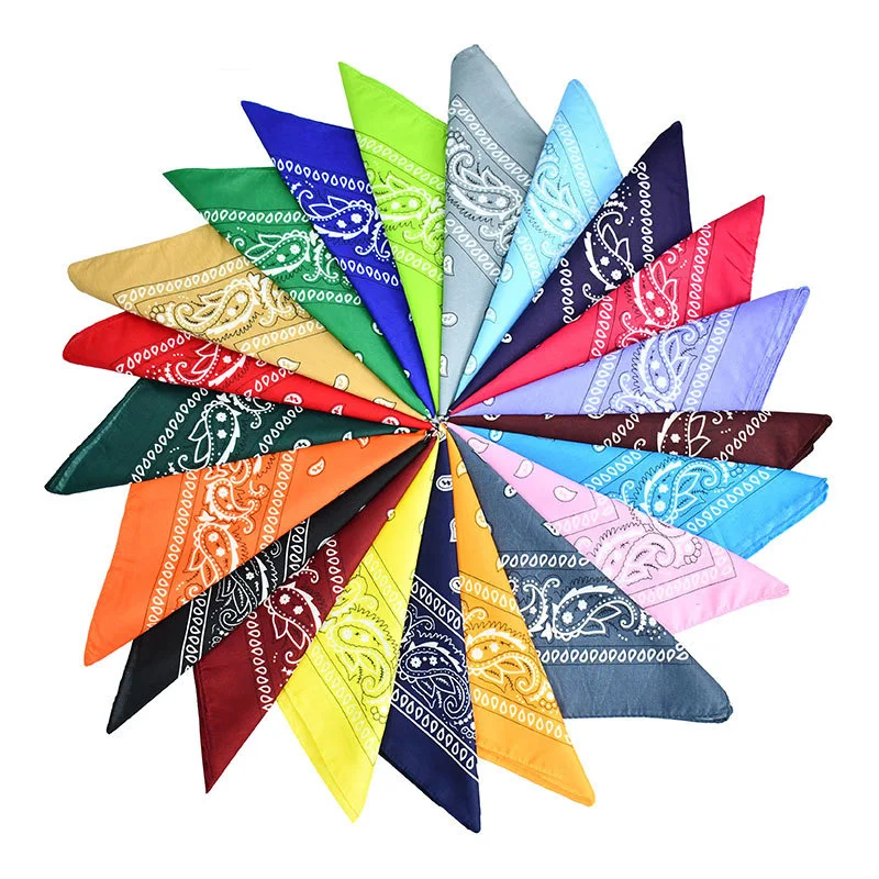 Unisex Mannen Vrouwen Bandana Haarband Cowboy Heren Biker Sport Hoofddeksels Pols Hairwrap Paisley Hoofd Wrap Vierkante Sjaal