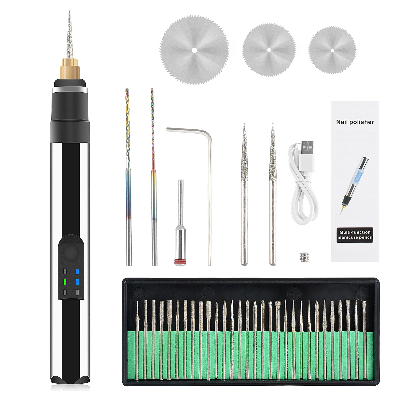 Mini grabador eléctrico, pluma de grabado, herramienta rotativa inalámbrica para máquinas de grabado 2023, joyería, vidrio, madera, cerámica, Metal y plástico