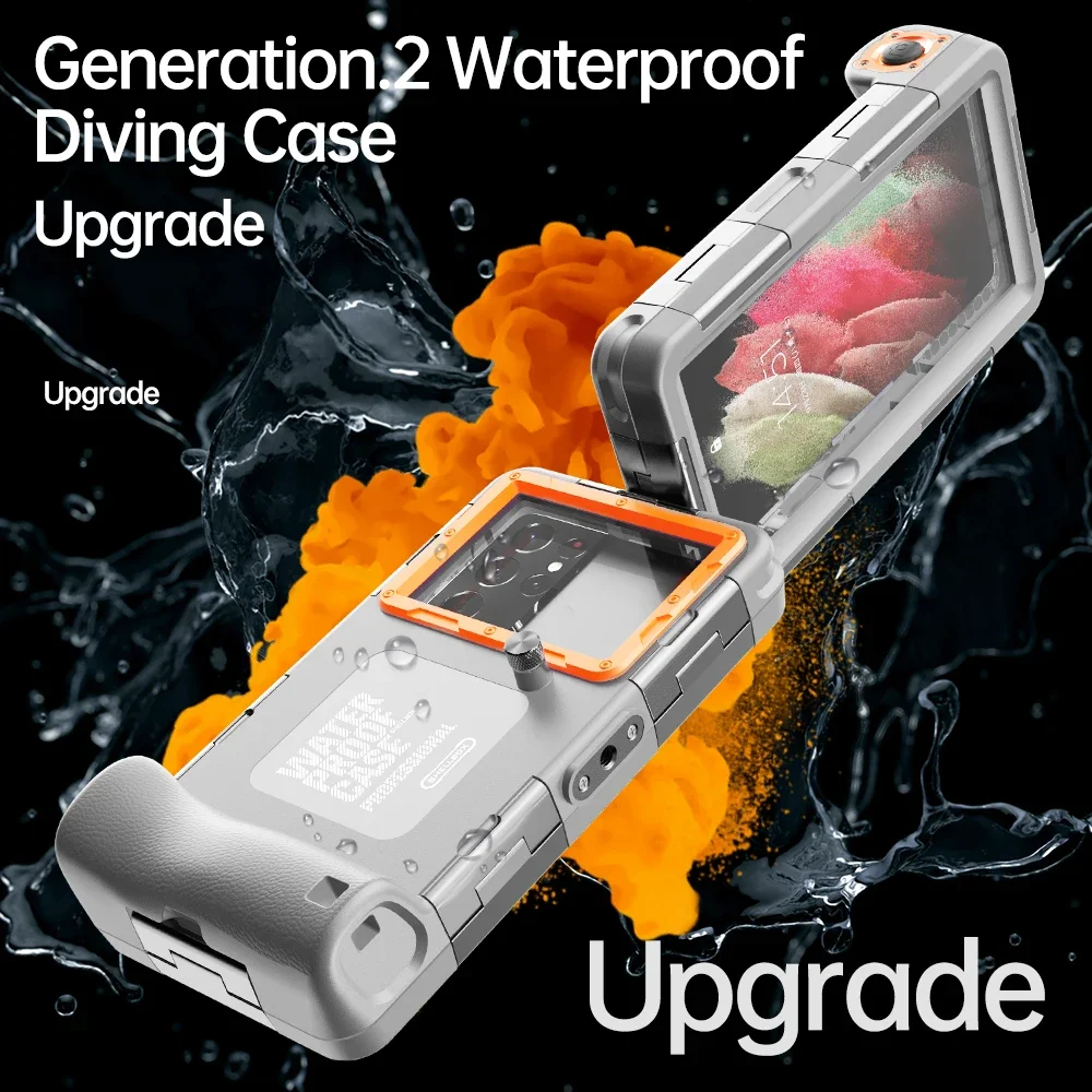 Recién actualizado IP68 estándar 15M/50 pies buceo/fotografía de natación buceo profesional funda de teléfono impermeable accesorios de playa