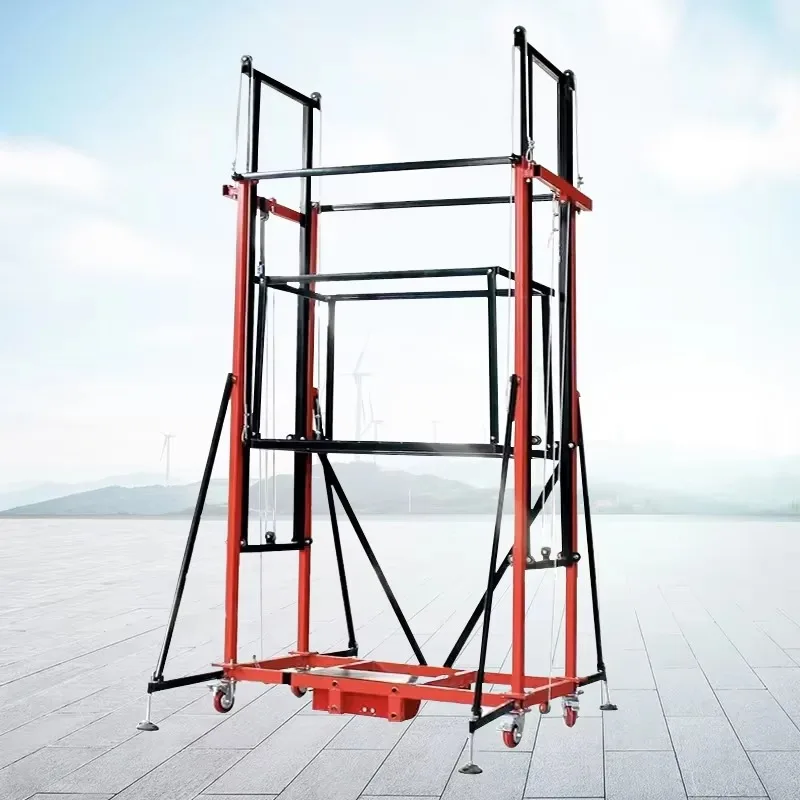 Electric Mobile Scaffolding Lift 500KG Loading Capacity 4-12M Height Folding Platform With Remote Control For Construction