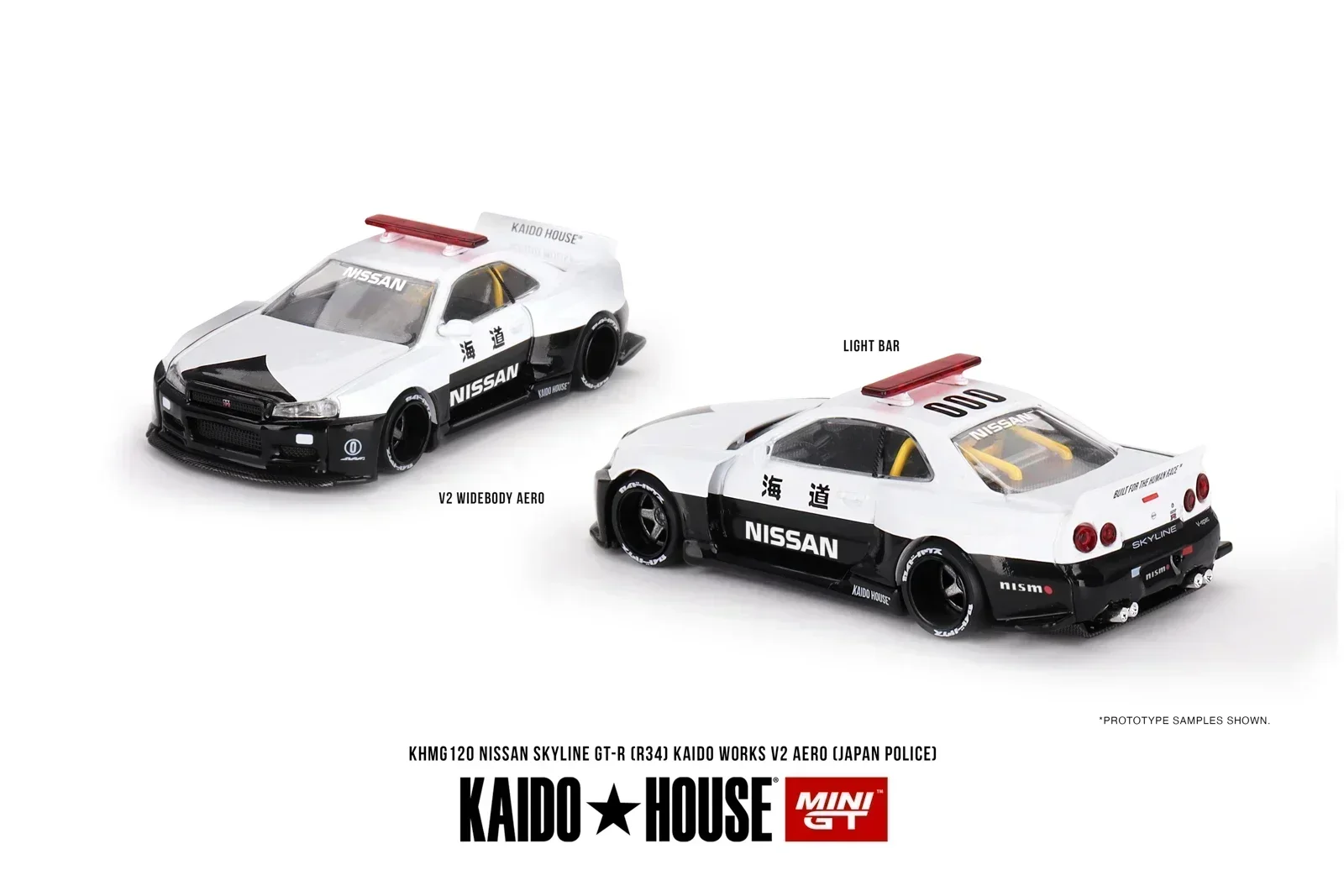 Kaido House + MINIGT 1/64 日産 スカイライン GT-R (R34)(R33) ホンダ NSX レーシング Kaido Works V3 V2 KHMG 車合金ダイキャストメタルモデル