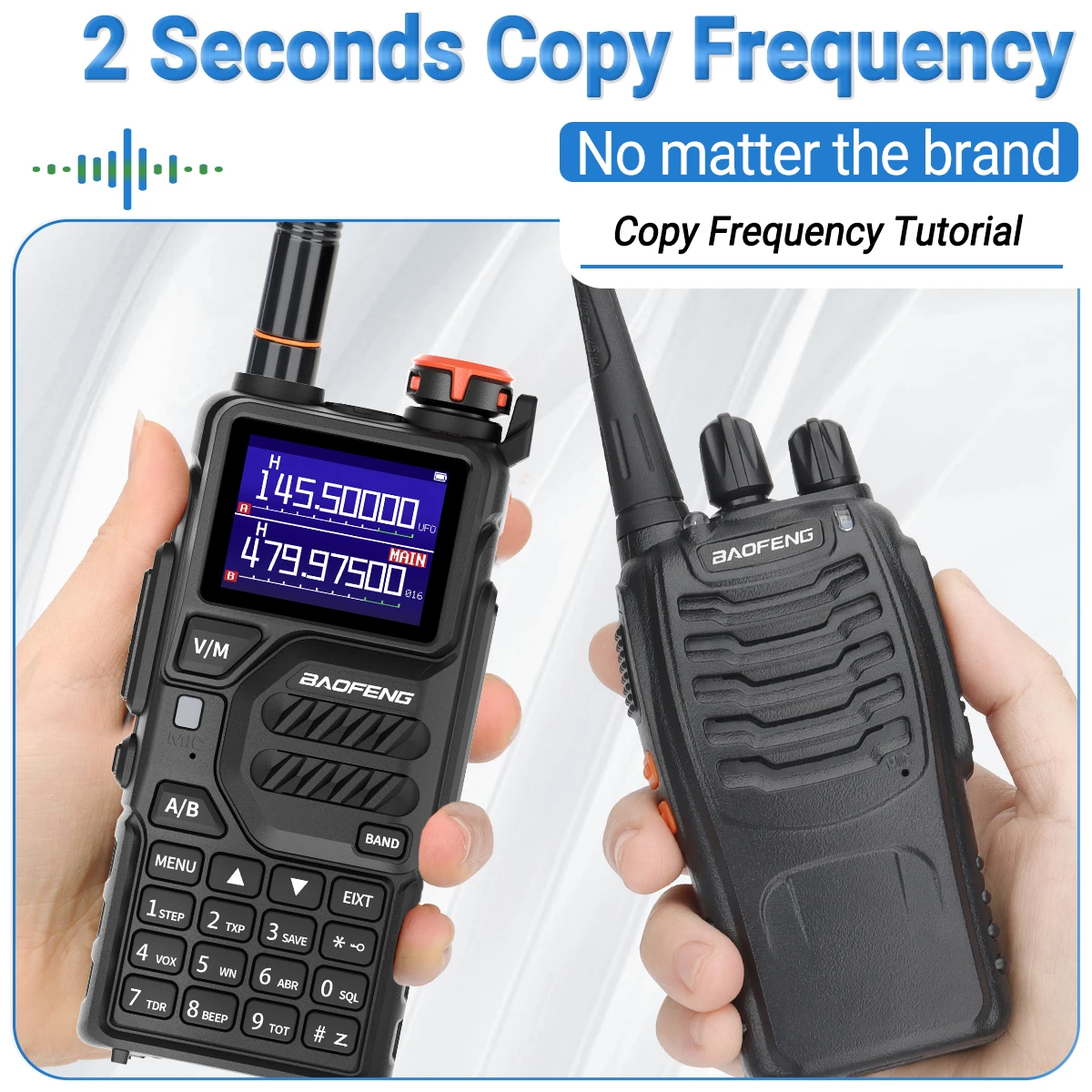Baofeng UV-K5 Pro Air Band Walkie Talkie Langstrecken-Zwei-Wege-Amateurfunk drahtlose Kopier frequenz FM USB-Ladegerät wiederauf lad bares Radio