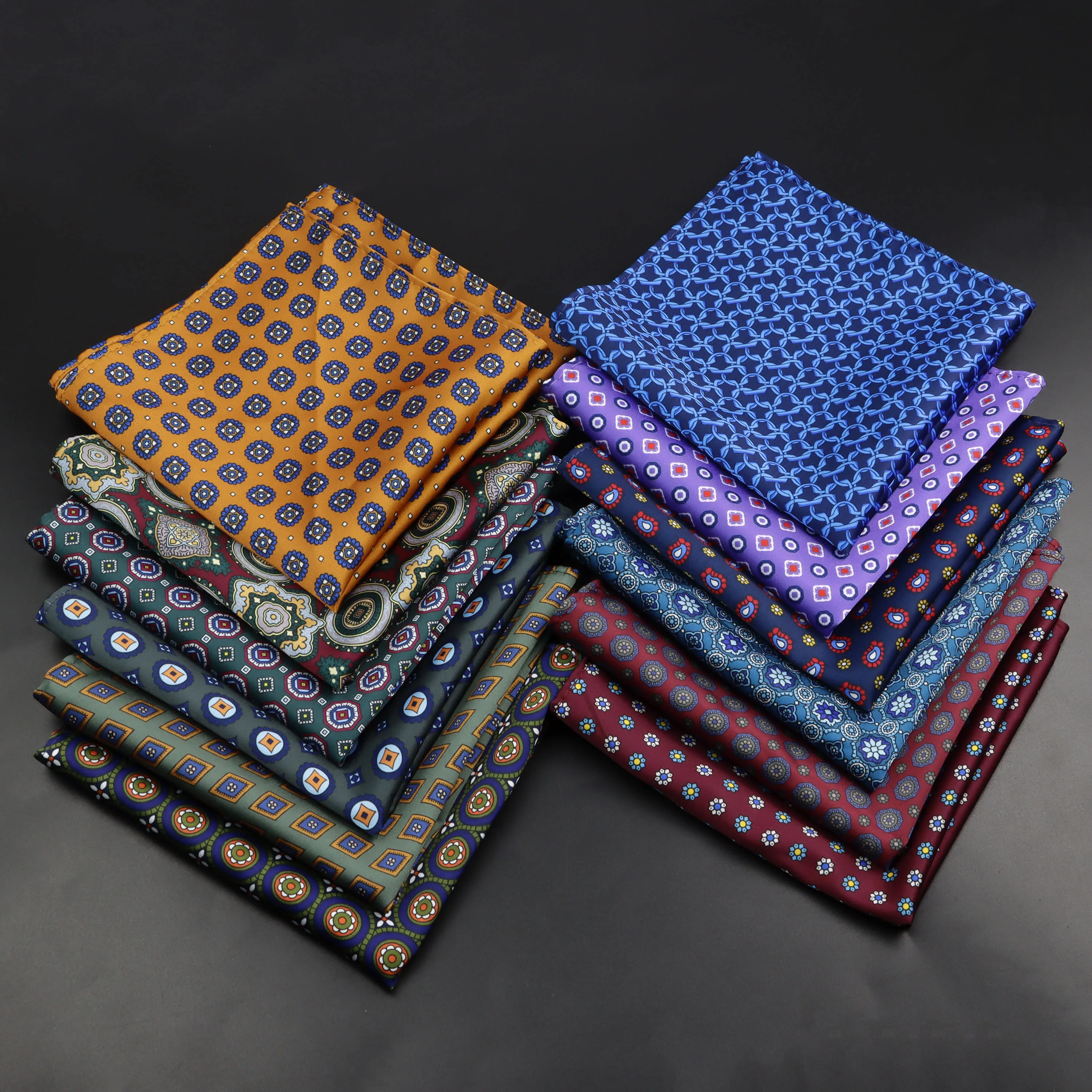 Lenço masculino de cores sólidas, lenço vintage de cetim de seda, bolso quadrado, vestido de casamento, toalha no peito, acessórios de terno