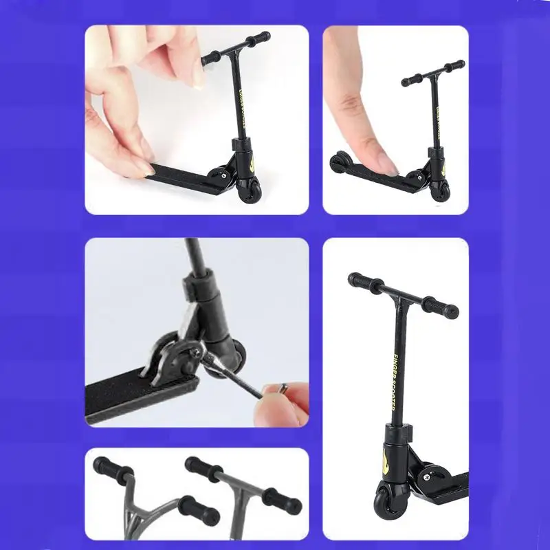 สกู๊ตเตอร์นิ้ว Interactive ของเล่นนิ้วมือ Finger Skteboard ชุด Mini Stunt Scooter สเก็ตบอร์ดแบบพับได้นิ้วมือกีฬาของเล่นเด็กของขวัญ
