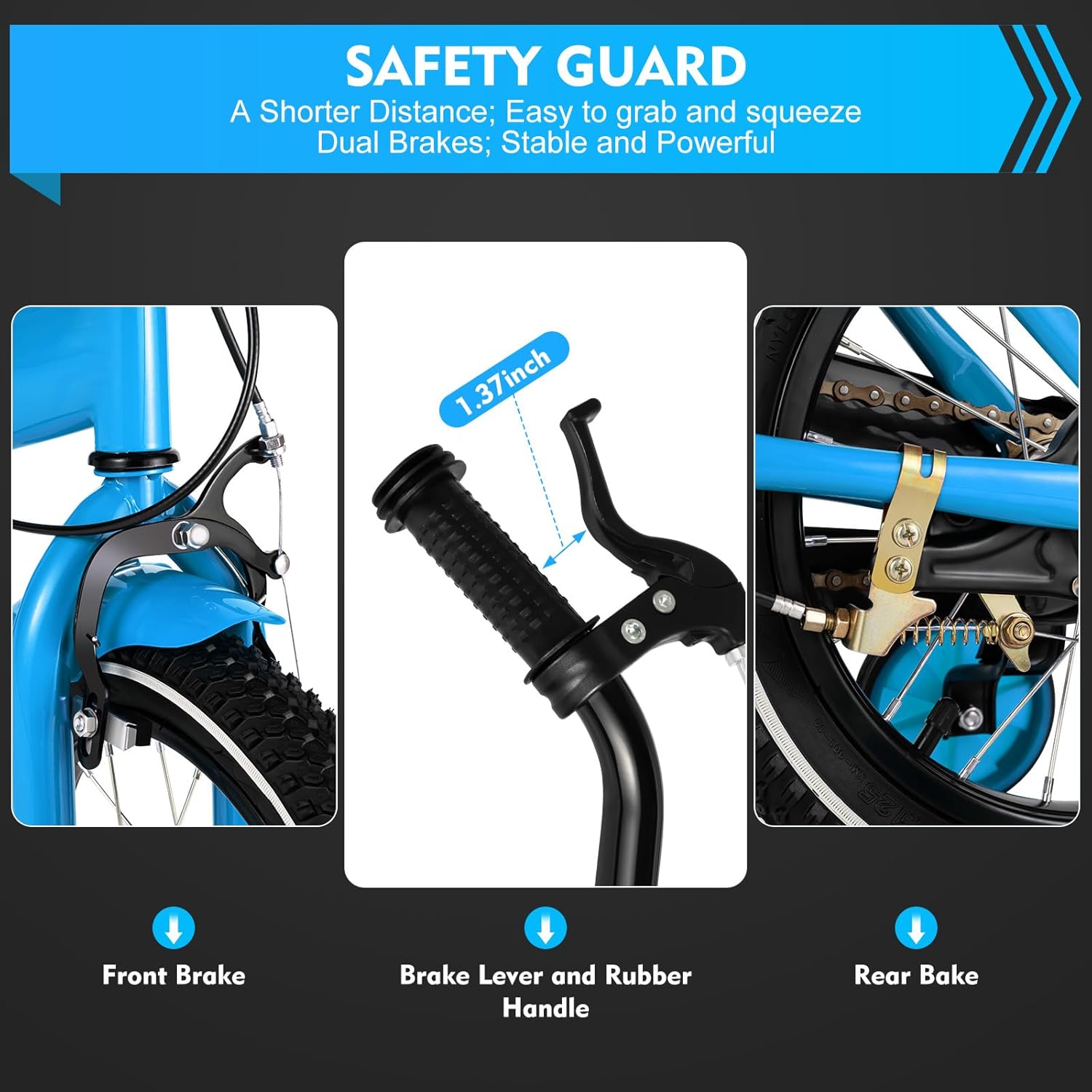 Bicicleta infantil de 14 polegadas, meninos, meninas, bicicleta infantil para idades de 3 a 6 anos, estabilizadores, ajuste de altura