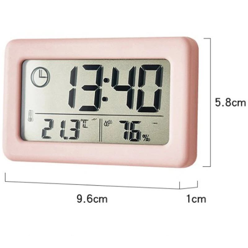 Mini orologio digitale Display della temperatura e dell'umidità Orologio da tavolo portatile Orologio a LED Piccola sveglia sottile