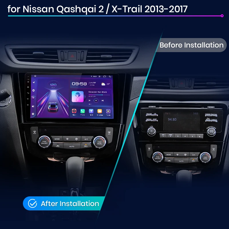 Junsun V1 Android 10,0 Auto Radio Multimedia Video Player Für Nissan Qashqai J11 X-Trail 3 T32 2013-2017 Navigation GPS keine 2 din