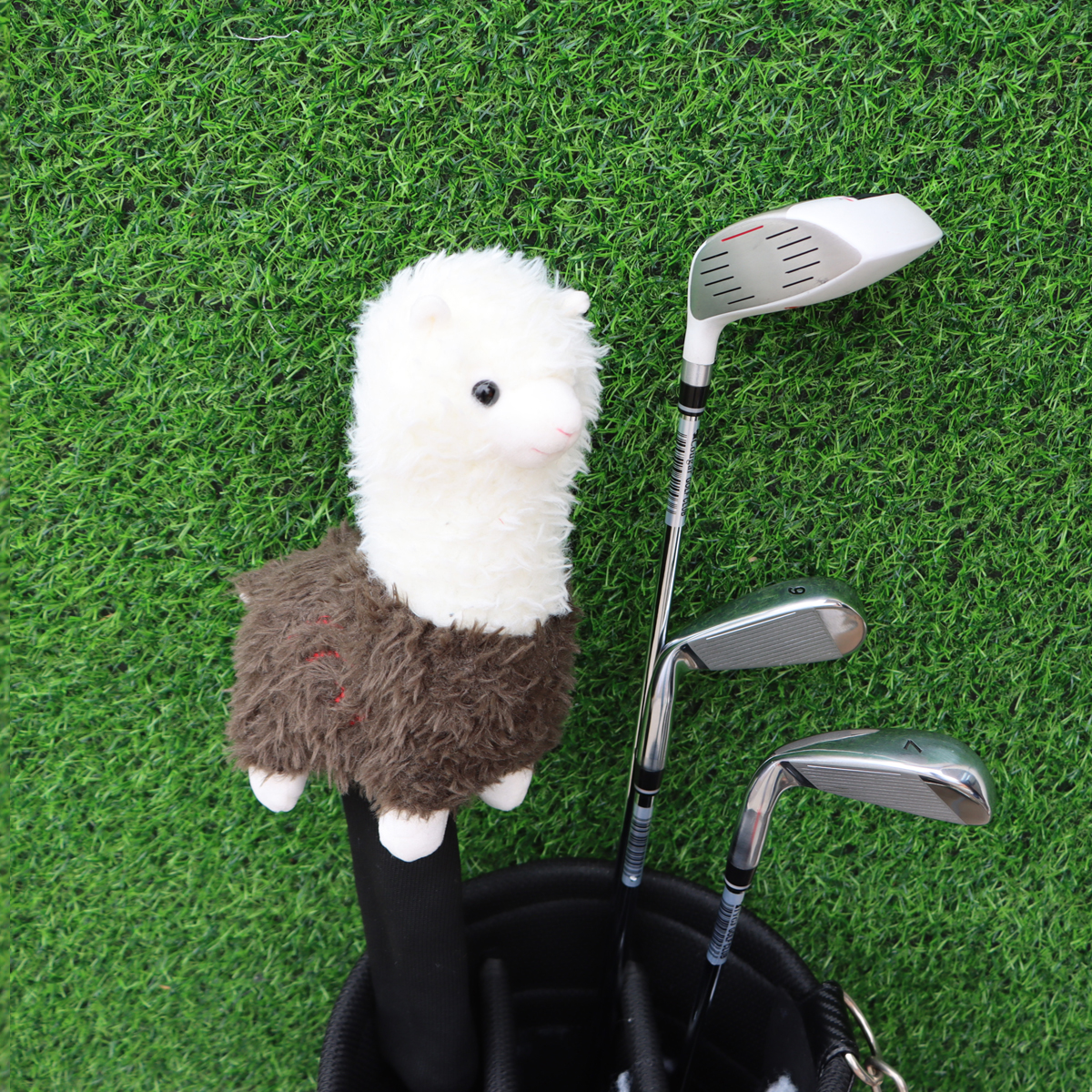 Cute Alpaca Golf Putter Head Covers Blade Club Headcover Golf Protector Cover Fits Blade Putters for Men Women