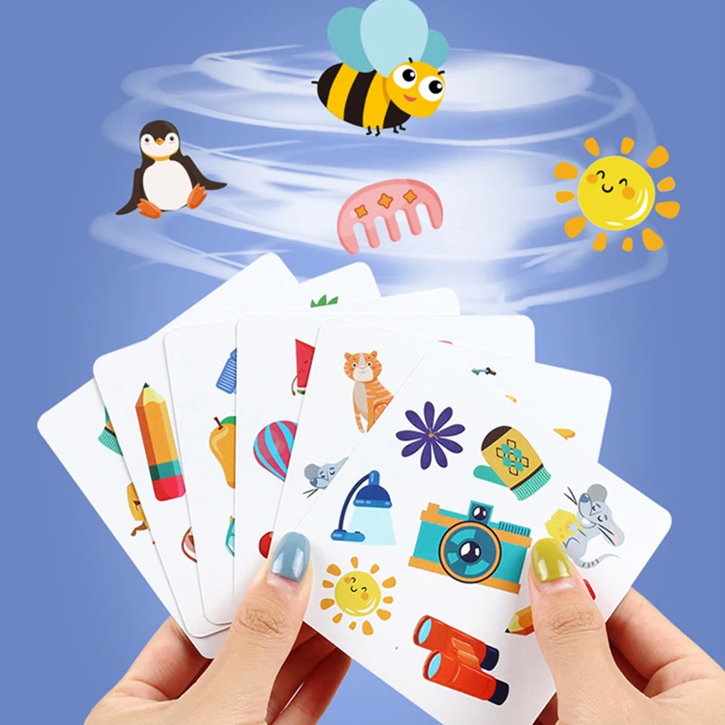 Crazy Flip Card Cognition Matching Game Reaction Brain Memory Training Interactive Table Game Kids Montessori Educational Toys
