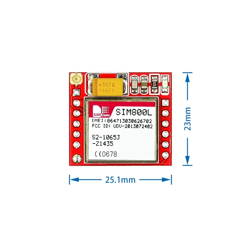 Smallest SIM800L GPRS GSM Breakout Module Quad-Band TTL Serial Port Microsim Card Core Board