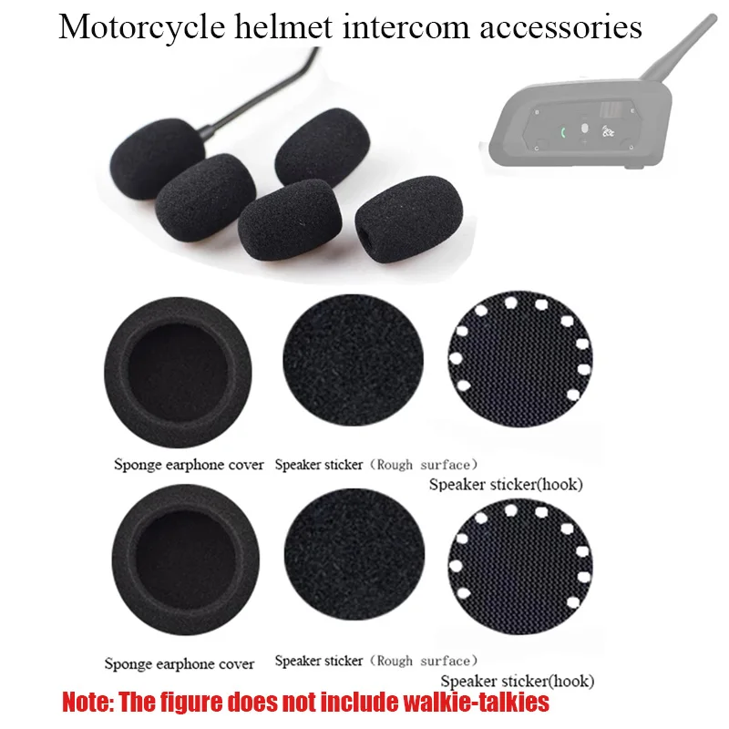 Para EJEAS/ Vnetphone/ xinowy /Teleheer V6/V4 motocicleta intercomunicador casco Bluetooth auriculares y micrófono esponja
