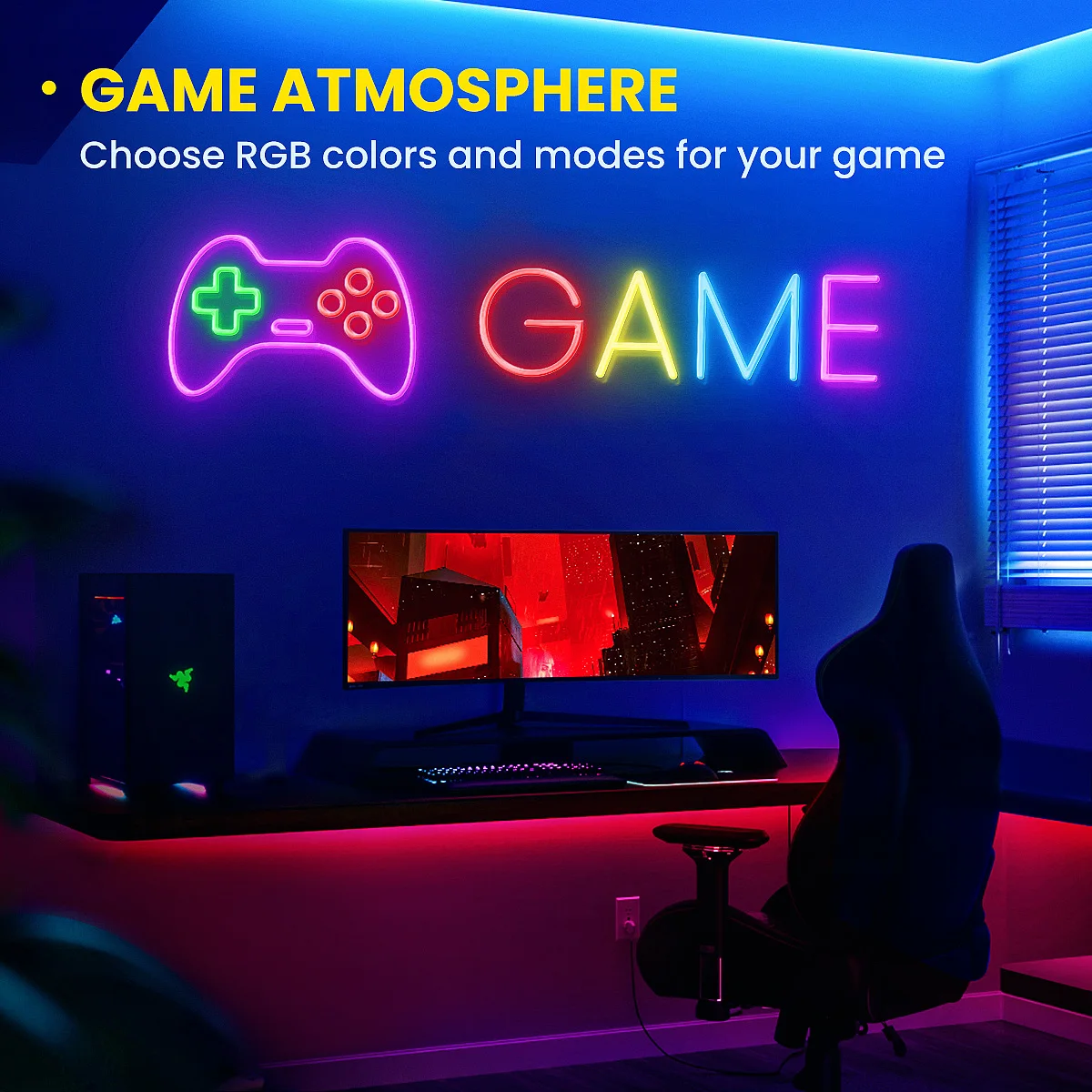 Strisce al neon flessibili RGB con app/telecomando, modalità multiple, sincronizzazione musicale, lampada a corda al neon con striscia LED impermeabile IP65