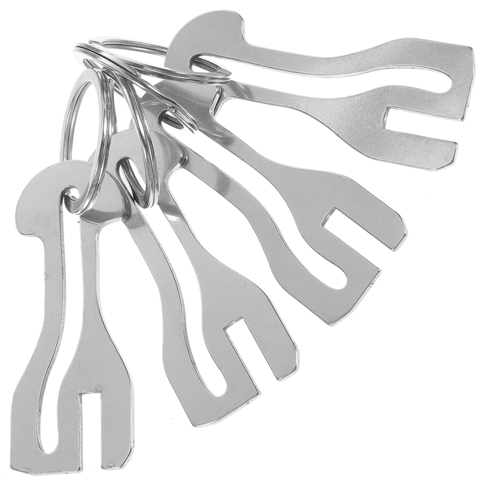 4 Pcs Token Trolley for Shopping Metal Key Rings Bottom Plate 800X260X230CM Pendant Portable Accessory Office