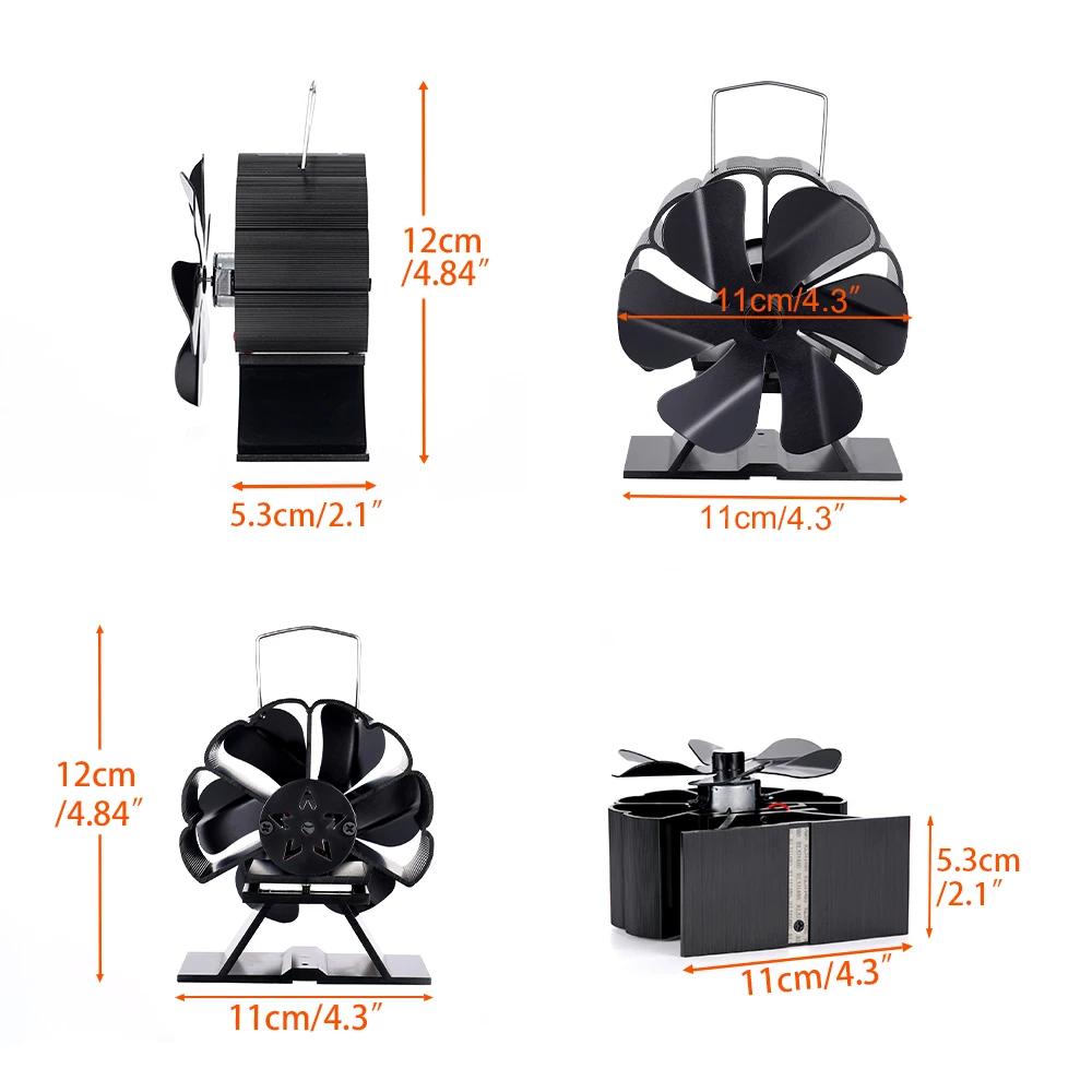 6 Lưỡi Dao Nhiệt Dùng Bếp Quạt Mini Lò Sưởi Quạt Không Dùng Pin Hay Điện Yêu Cầu Đăng Nhập Gỗ Đốt Eco Êm quạt Hiệu Quả