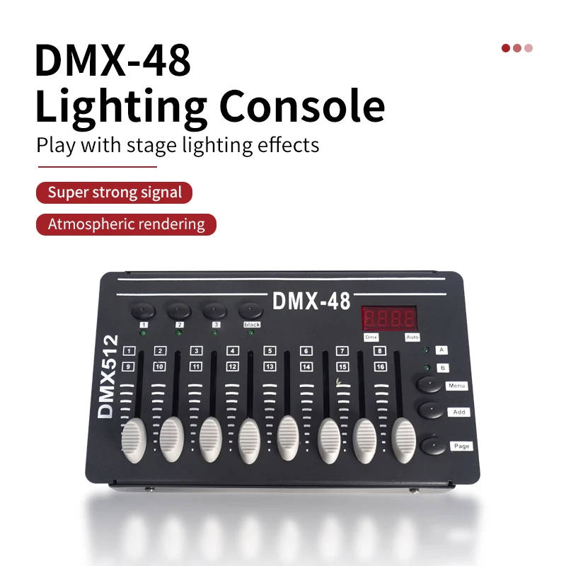 Светильник DMX-48 контроллер Mini DMX, контроллер, сценическое затемнение, DJ звуки, фотовспышки, пиротехника шоу