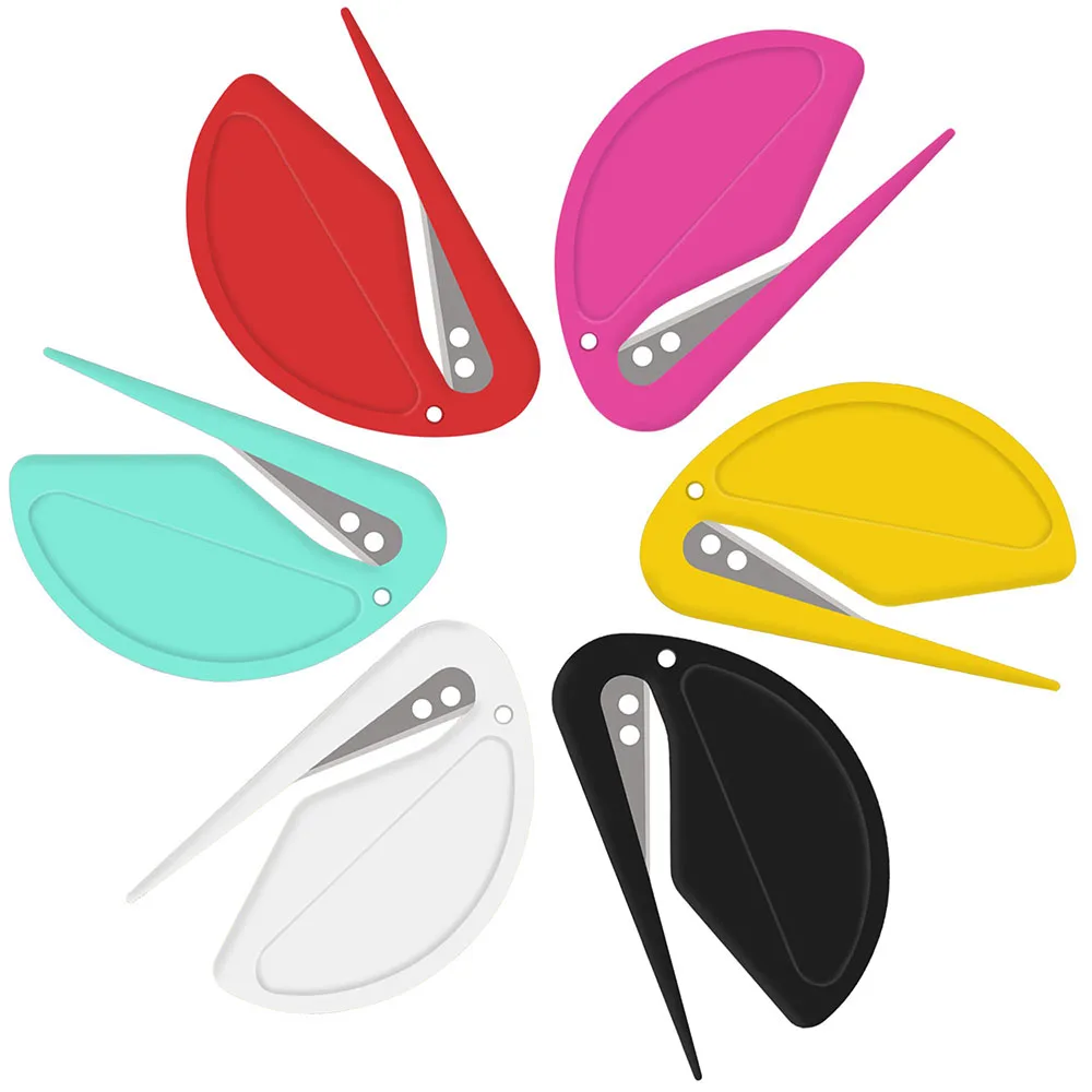 5pcs Colorful Letter Opener Envelope Slitter Sharp and Efficient Open Envelopes Cutting and  Device for Office Neatly Opened