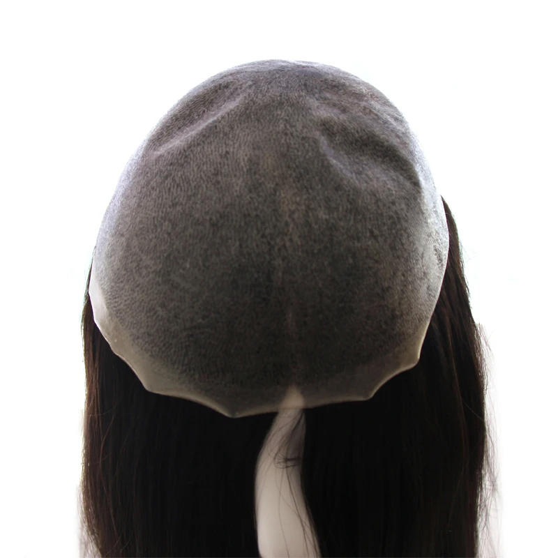 Mulheres peruca completa pu v loop injeção perucas de cabelo humano extensão do cabelo indiano sistema de peruca cabelo castanho topper cor natural 613