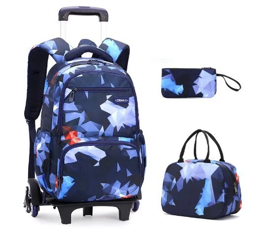 Escola rolando mochila saco para meninas crianças schoolbag sobre rodas escola rodas mochila para meninos escola trole saco de bagagem