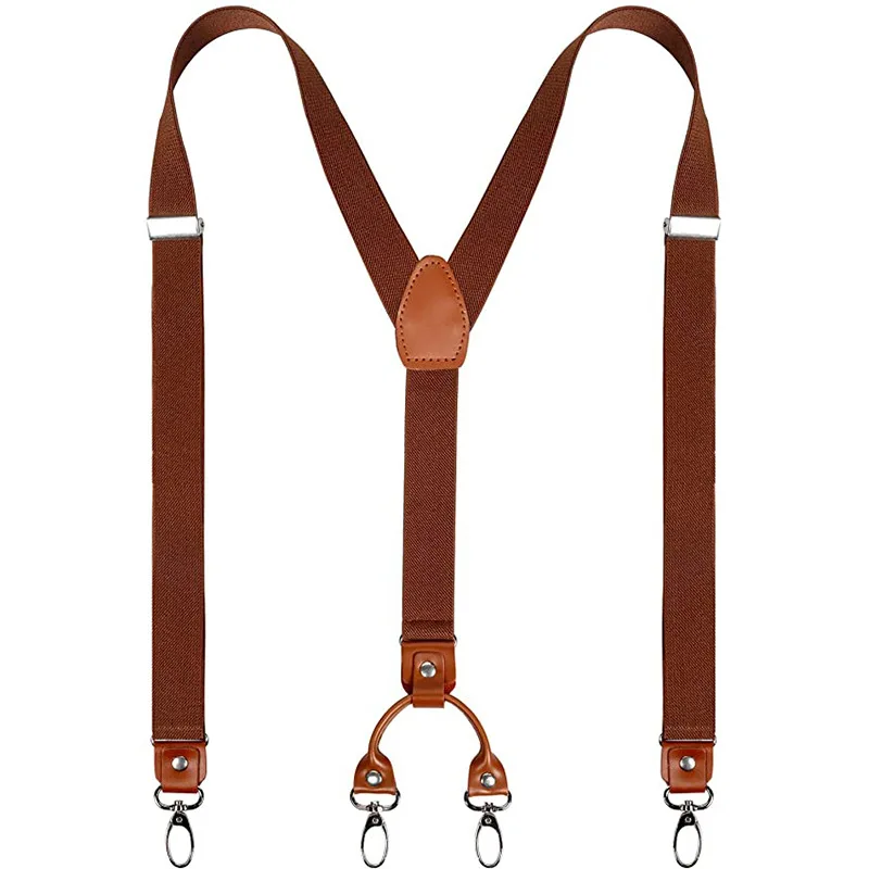 Hebilla de gancho para pantalones vaqueros de 2,5 Cm, Clip de correa Y, 4 Clips, camisa para adultos, traje, correa, pantalones, accesorios, tirantes