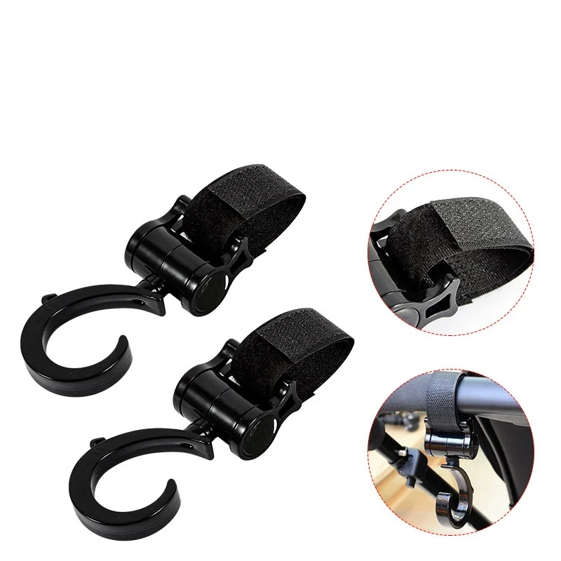 Accesorios para cochecito de bebé, gancho multiusos giratorio de 360 grados, ganchos colgantes, soporte para bolsa, accesorios para bebé, 2 uds.